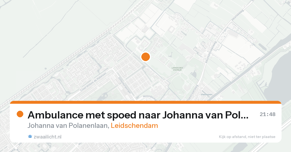 Ambulance met spoed naar Johanna van Polanenlaan in Leidschendam — 22 aug 2026