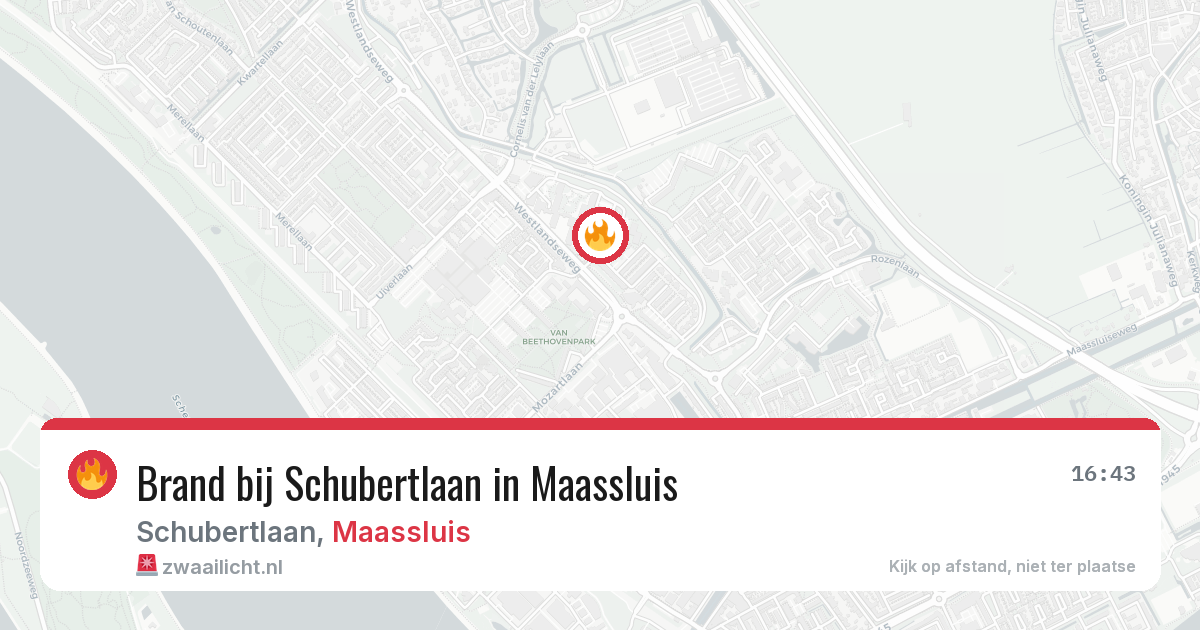 Brand bij Schubertlaan in Maassluis — 3 jul 2026