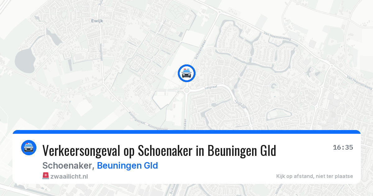 Verkeersongeval op Schoenaker in Beuningen Gld — 17 jun 2026