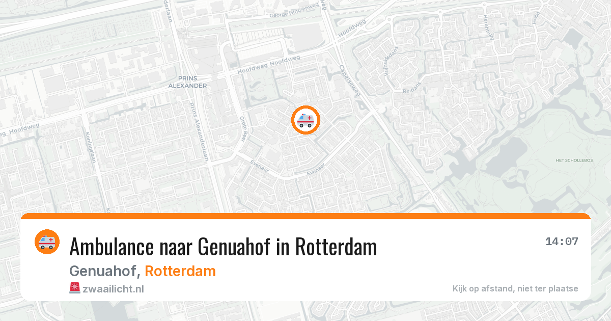 Ambulance naar Genuahof in Rotterdam — 13 mei 2026