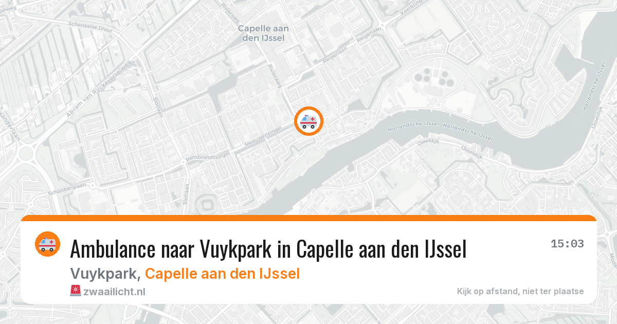 Ambulance naar Vuykpark in Capelle aan den IJssel — 25 mei 2026
