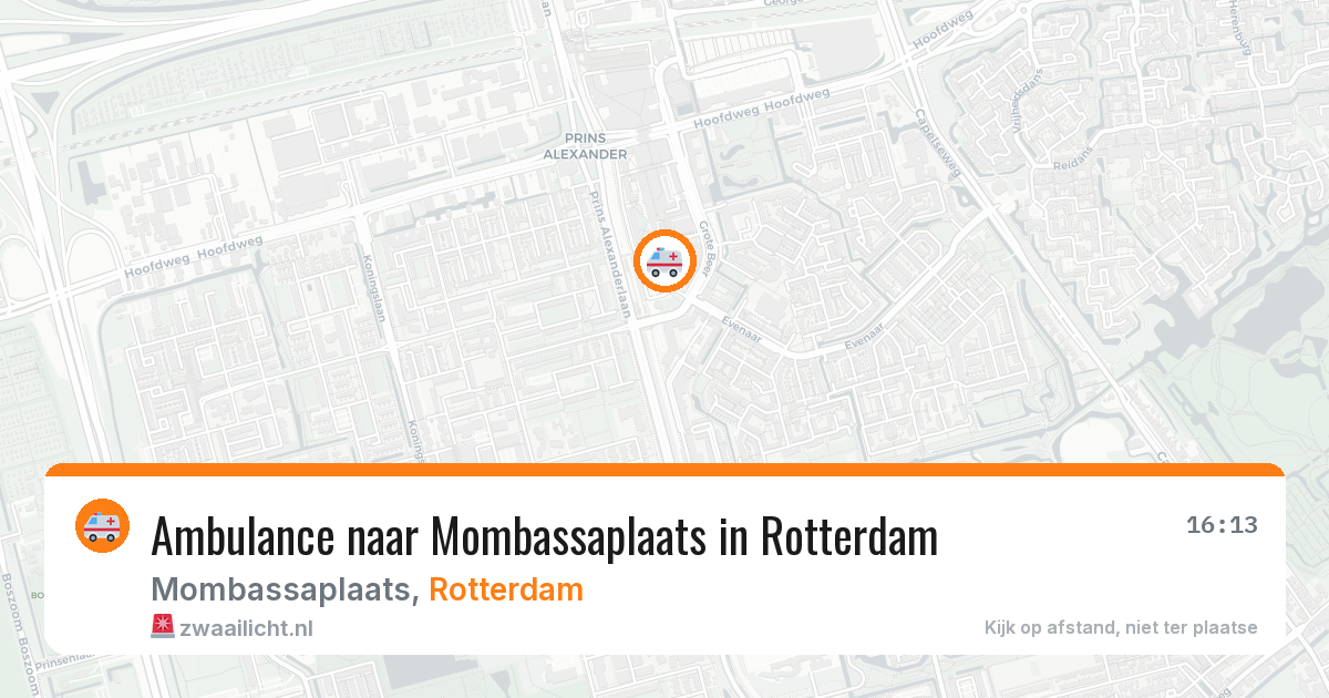 Ambulance naar Mombassaplaats in Rotterdam — 5 mei 2026