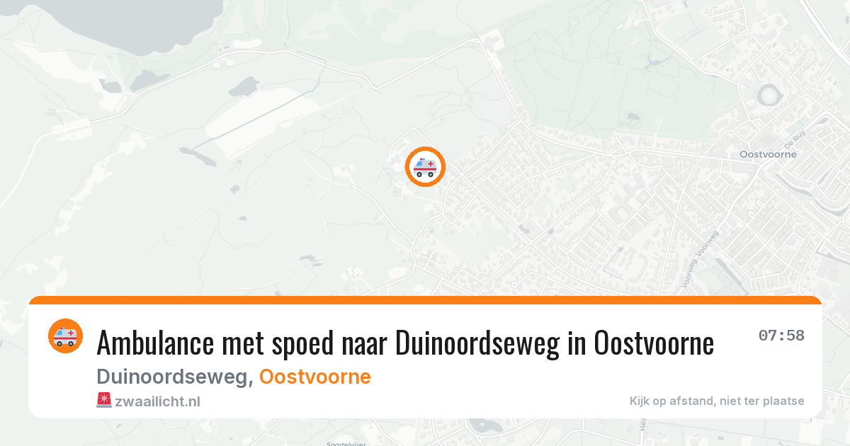 Ambulance met spoed naar Duinoordseweg in Oostvoorne — 8 aug 2026