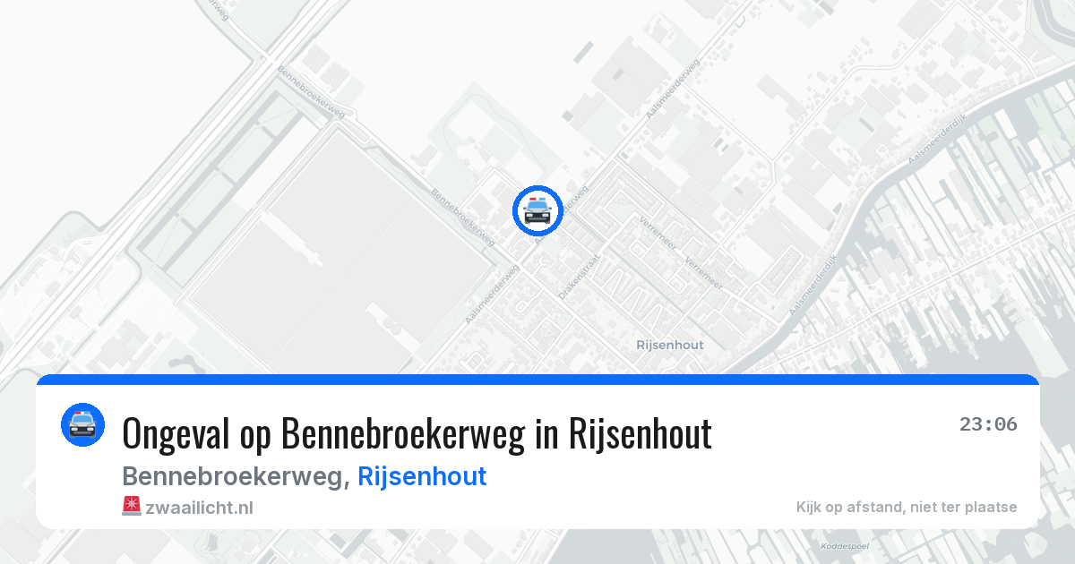 Ongeval op Bennebroekerweg in Rijsenhout — 18 apr 2026