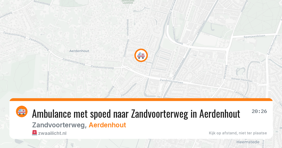 Ambulance met spoed naar Zandvoorterweg in Aerdenhout — 19 jun 2026
