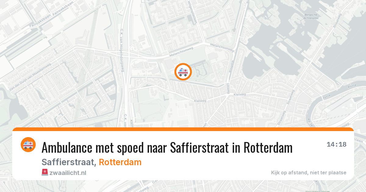 Ambulance met spoed naar Saffierstraat in Rotterdam — 10 jun 2026