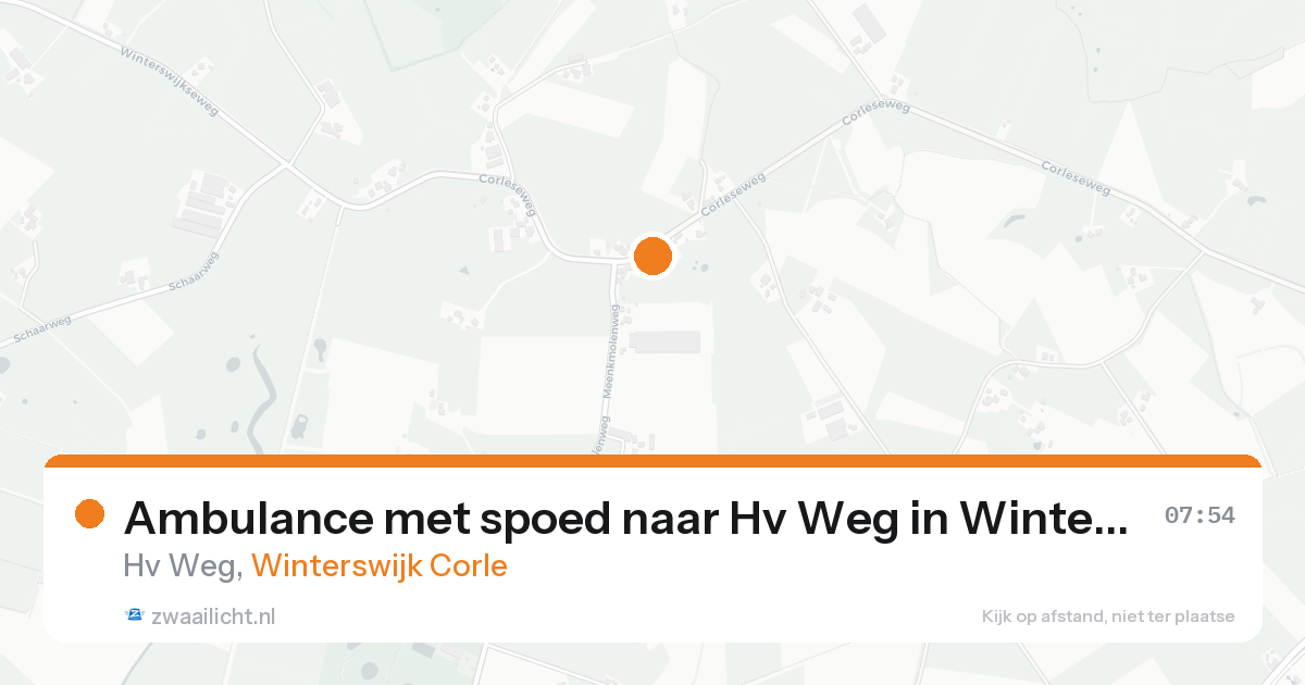 Ambulance met spoed naar Hv Weg in Winterswijk Corle — 18 aug 2026