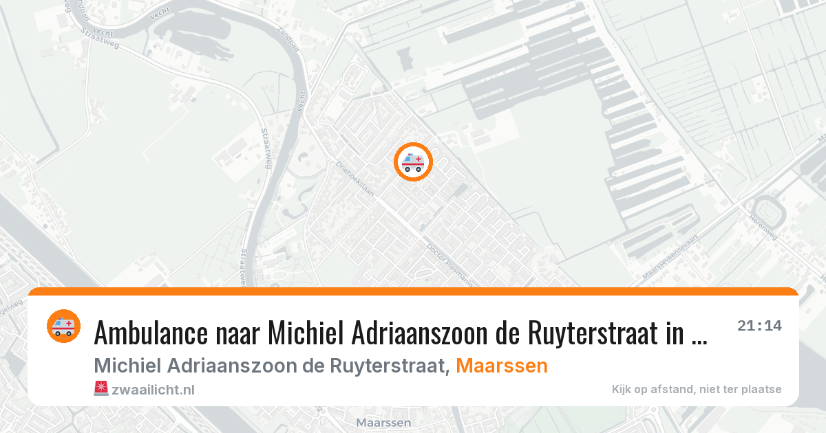 Ambulance naar Michiel Adriaanszoon de Ruyterstraat in Maarssen — 14 mei 2026