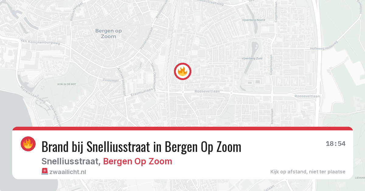 Brand bij Snelliusstraat in Bergen Op Zoom — 30 mei 2026