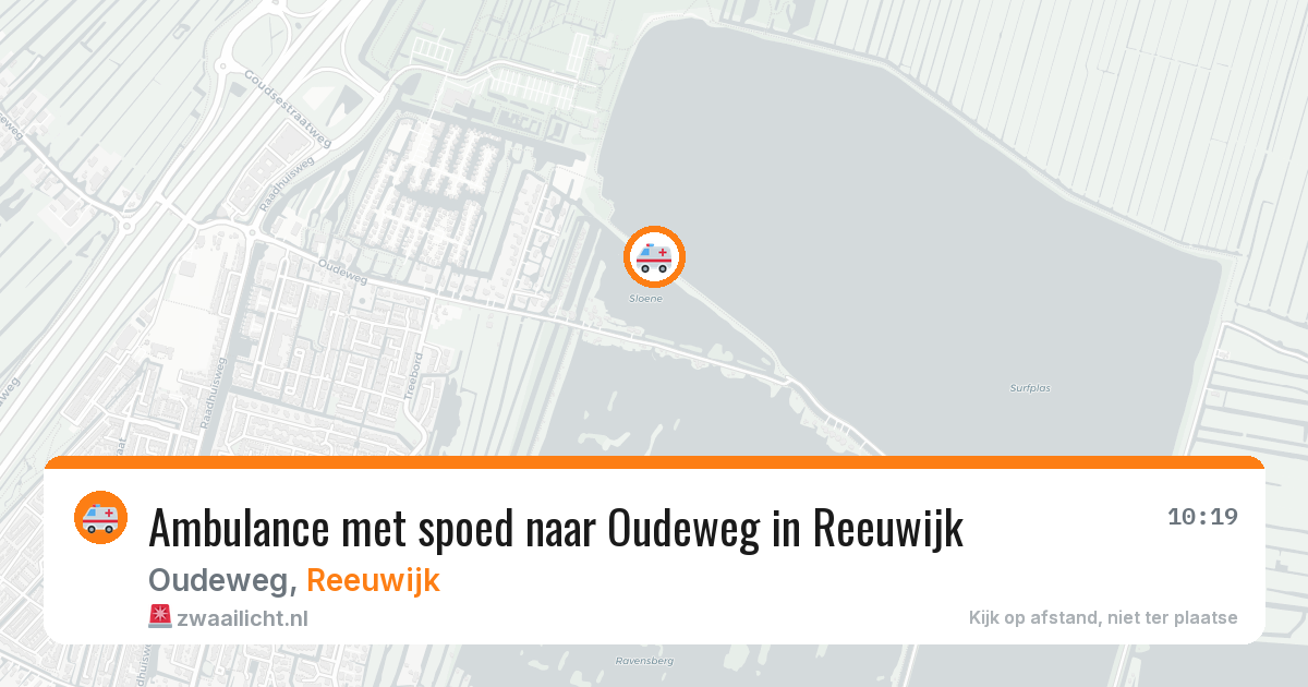 Ambulance met spoed naar Oudeweg in Reeuwijk — 28 jun 2026