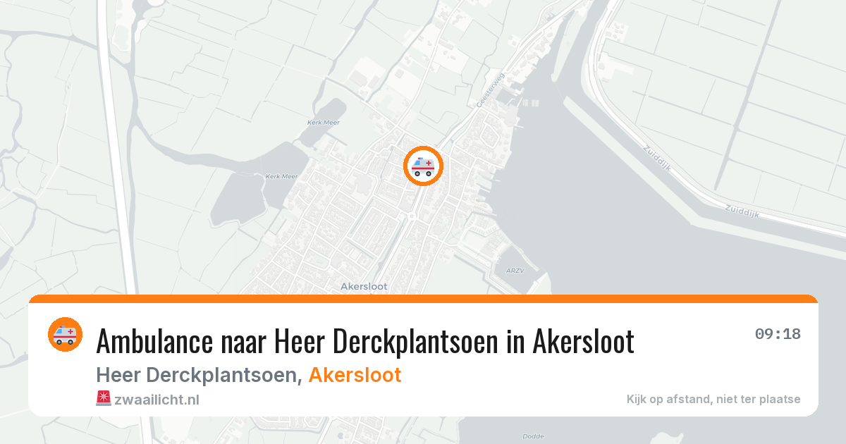 Ambulance naar Heer Derckplantsoen in Akersloot — 20 jul 2026