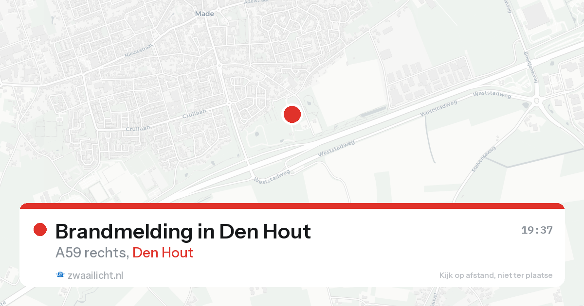 Brandmelding in Den Hout — 24 aug 2026
