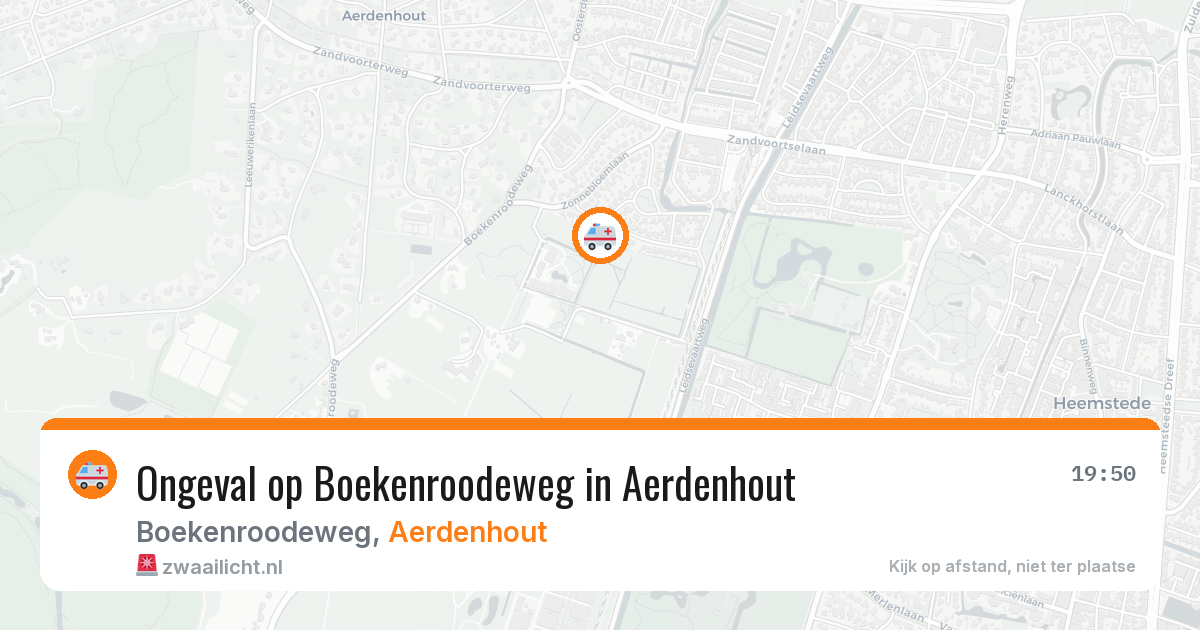 Ongeval op Boekenroodeweg in Aerdenhout — 29 jun 2026
