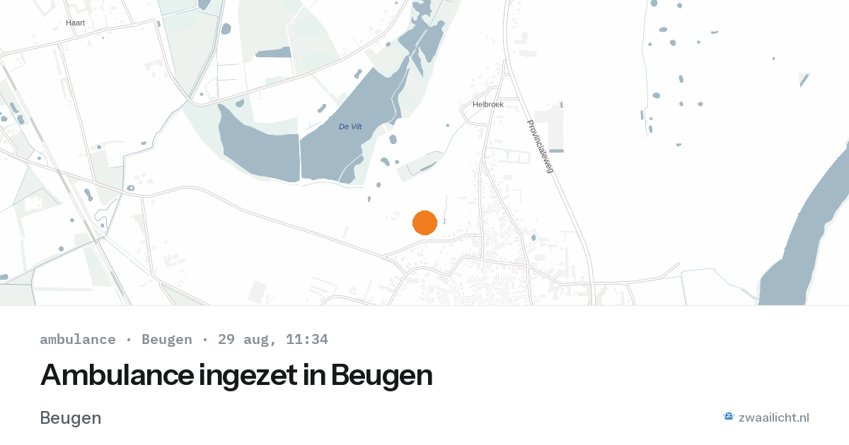 Ambulance ingezet in Beugen — 29 aug 2026