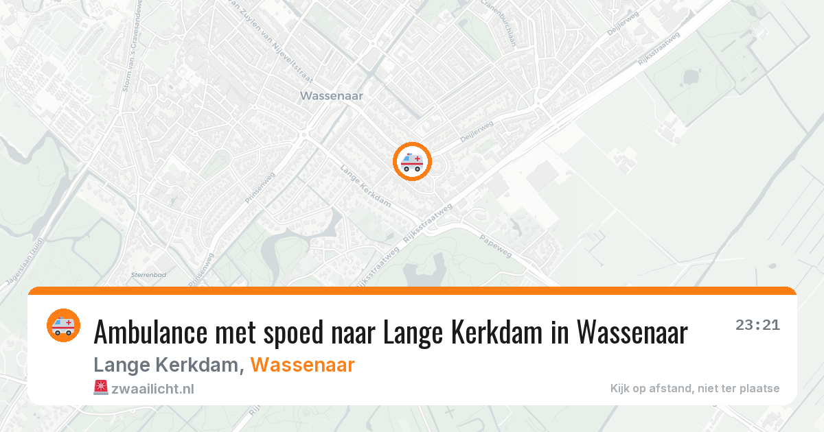 Ambulance met spoed naar Lange Kerkdam in Wassenaar — 19 apr 2026