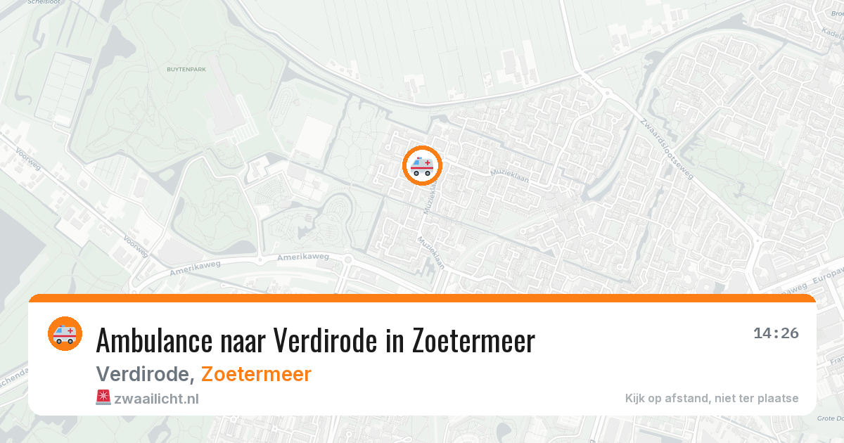 Ambulance naar Verdirode in Zoetermeer — 14 mei 2026