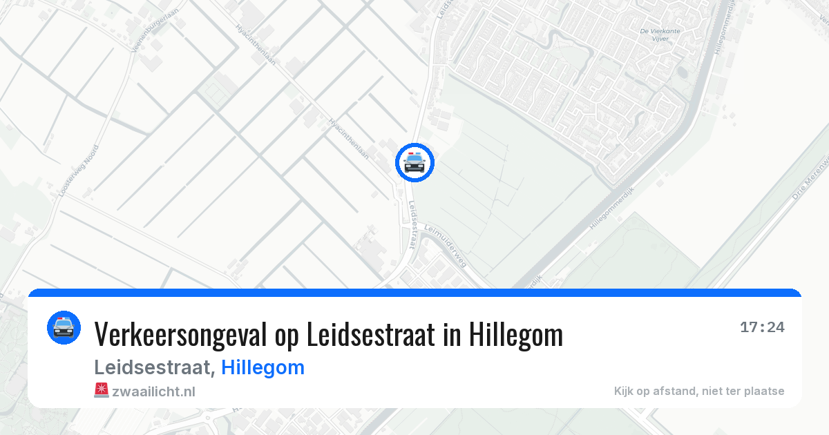 Verkeersongeval op Leidsestraat in Hillegom — 23 apr 2026