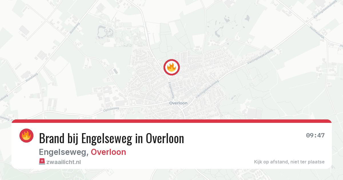 Brand bij Engelseweg in Overloon — 10 jun 2026