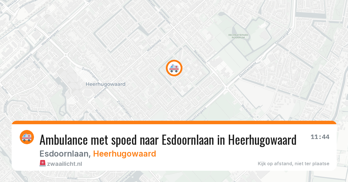 Ambulance met spoed naar Esdoornlaan in Heerhugowaard — 6 mei 2026