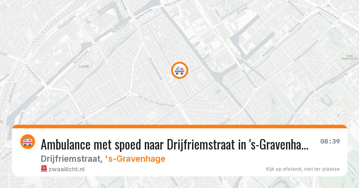 Ambulance met spoed naar Drijfriemstraat in 's-Gravenhage — 3 jun 2026