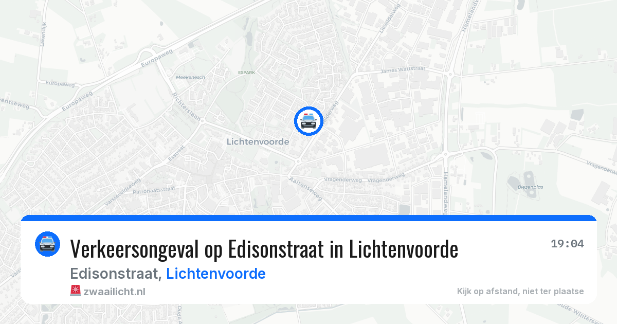 Verkeersongeval op Edisonstraat in Lichtenvoorde — 18 jul 2026