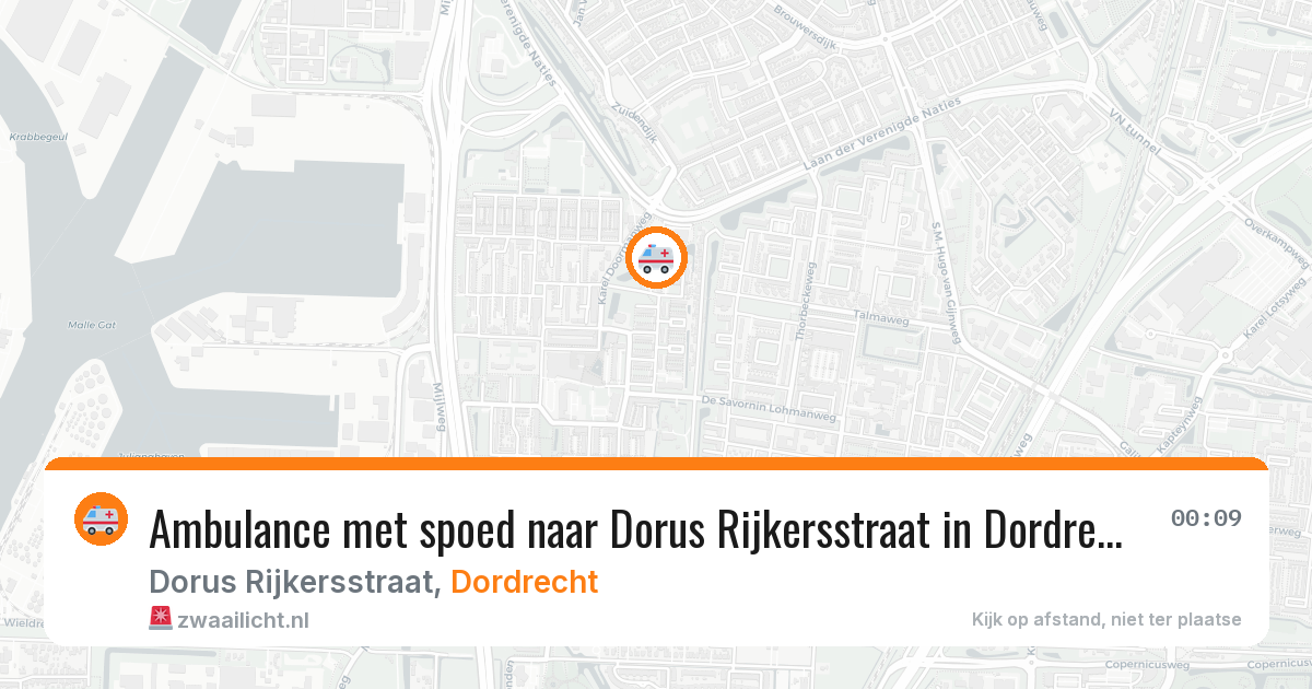 Ambulance met spoed naar Dorus Rijkersstraat in Dordrecht — 24 apr 2026