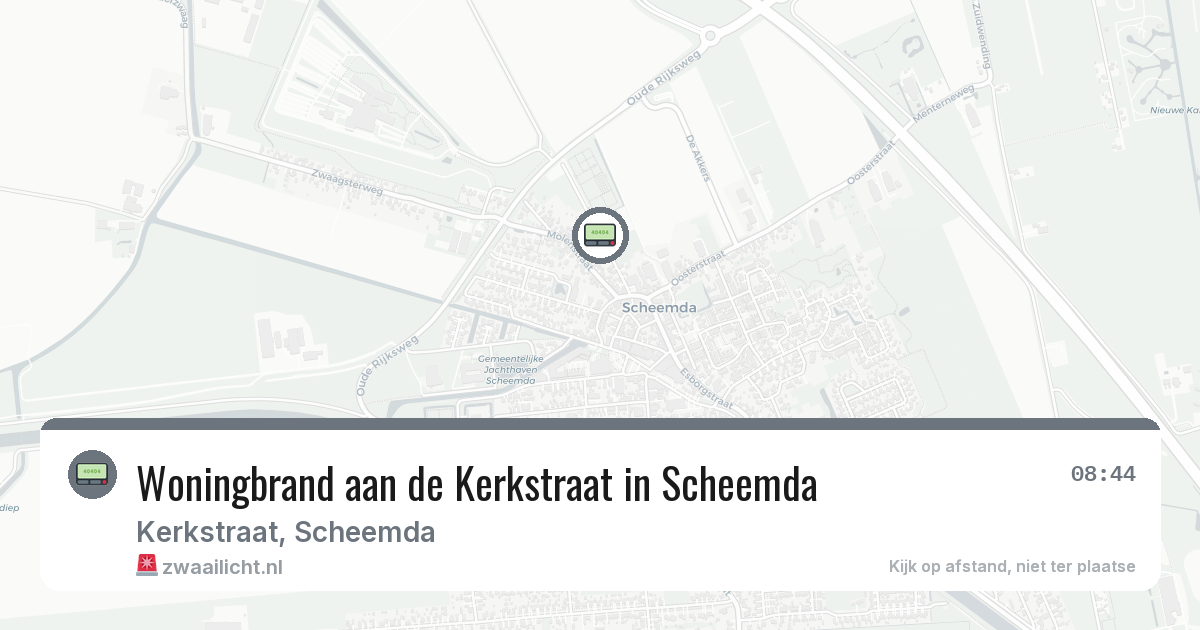 Woningbrand aan de Kerkstraat in Scheemda — 19 mei 2026
