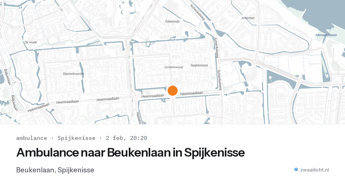 Ambulance naar Beukenlaan in Spijkenisse — 2 feb 2026