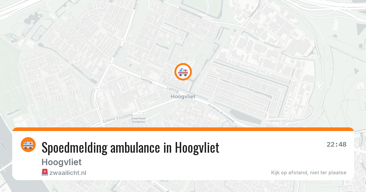 Spoedmelding ambulance in Hoogvliet — 22 jun 2026