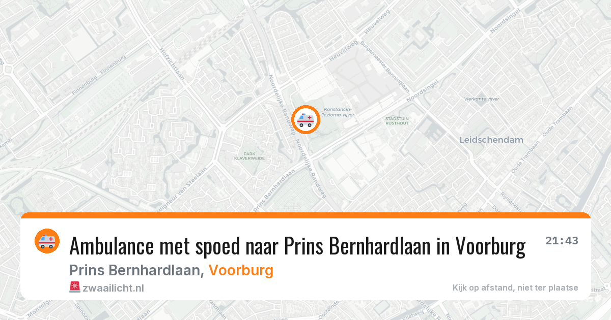 Ambulance met spoed naar Prins Bernhardlaan in Voorburg — 13 feb 2026