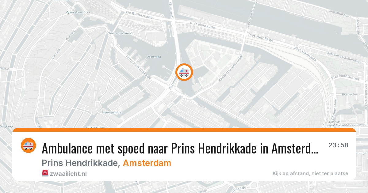Ambulance met spoed naar Prins Hendrikkade in Amsterdam — 3 apr 2026