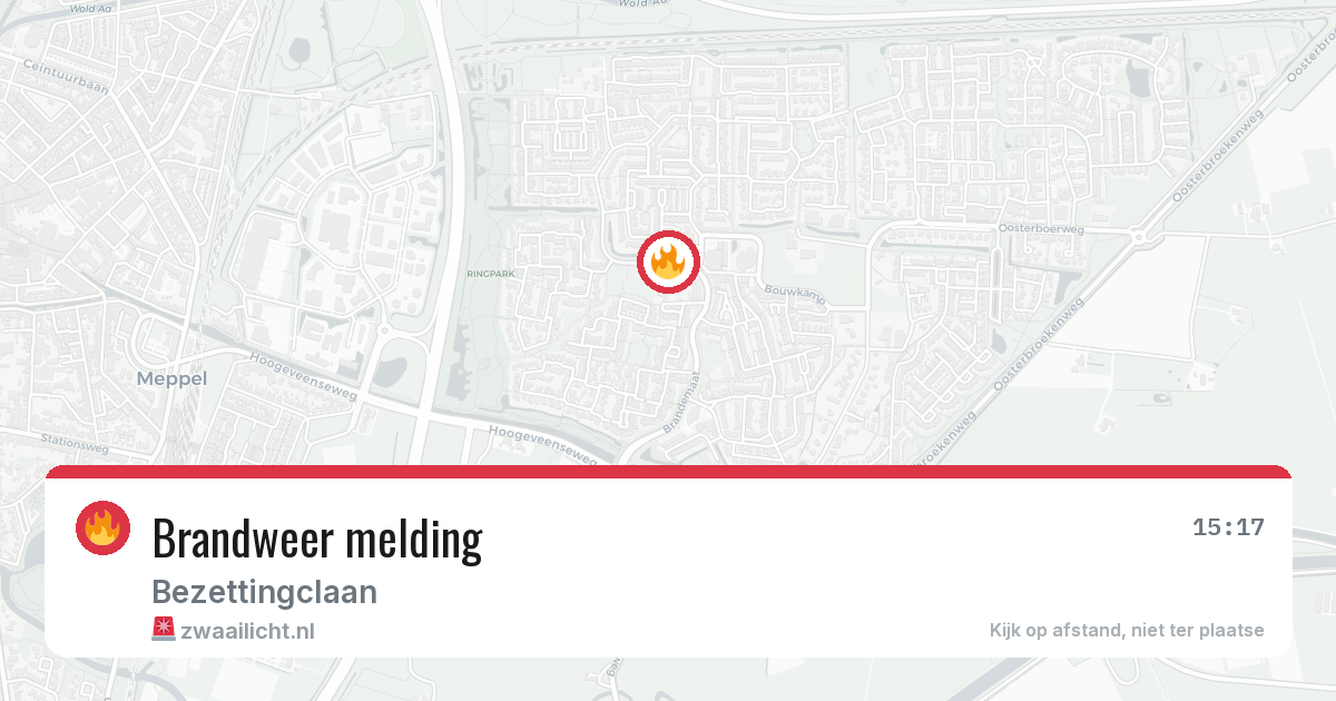 Brandweer melding — 6 mei 2026