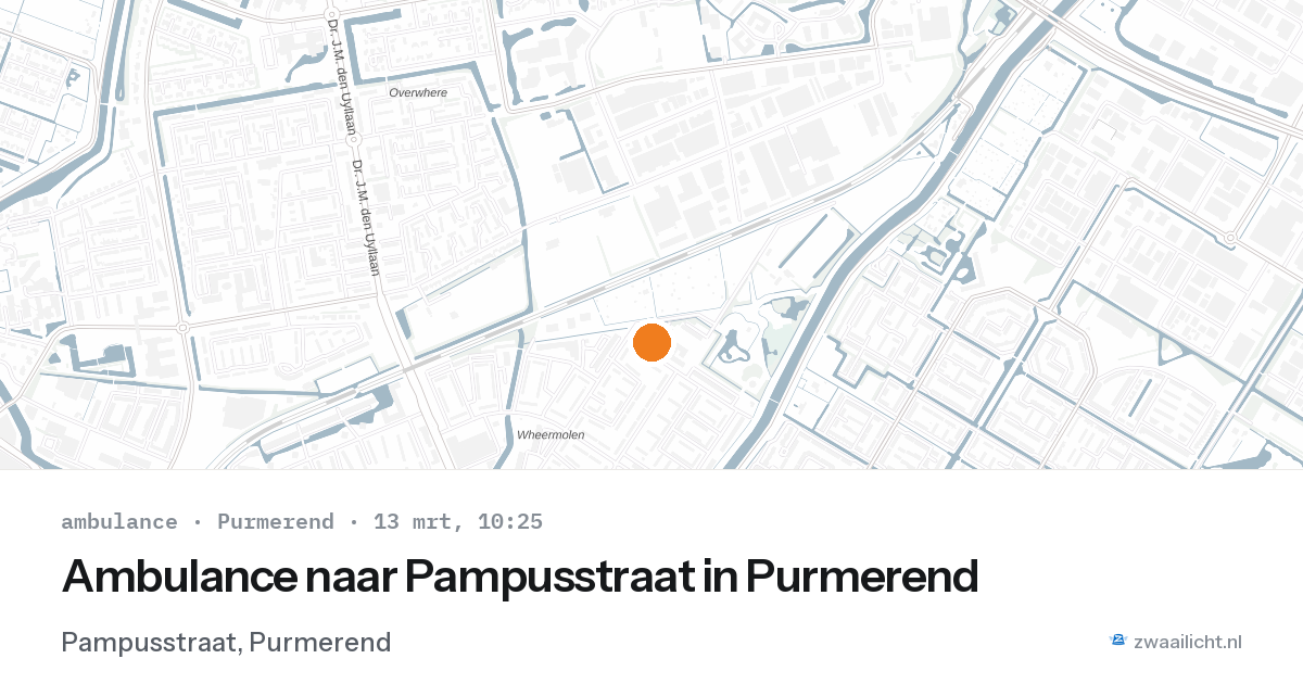 Ambulance naar Pampusstraat in Purmerend — 13 mrt 2026