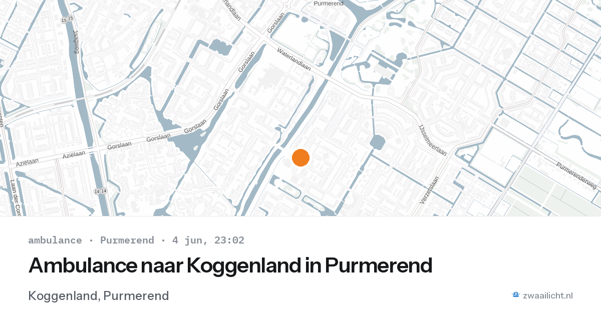 Ambulance naar Koggenland in Purmerend — 4 jun 2026
