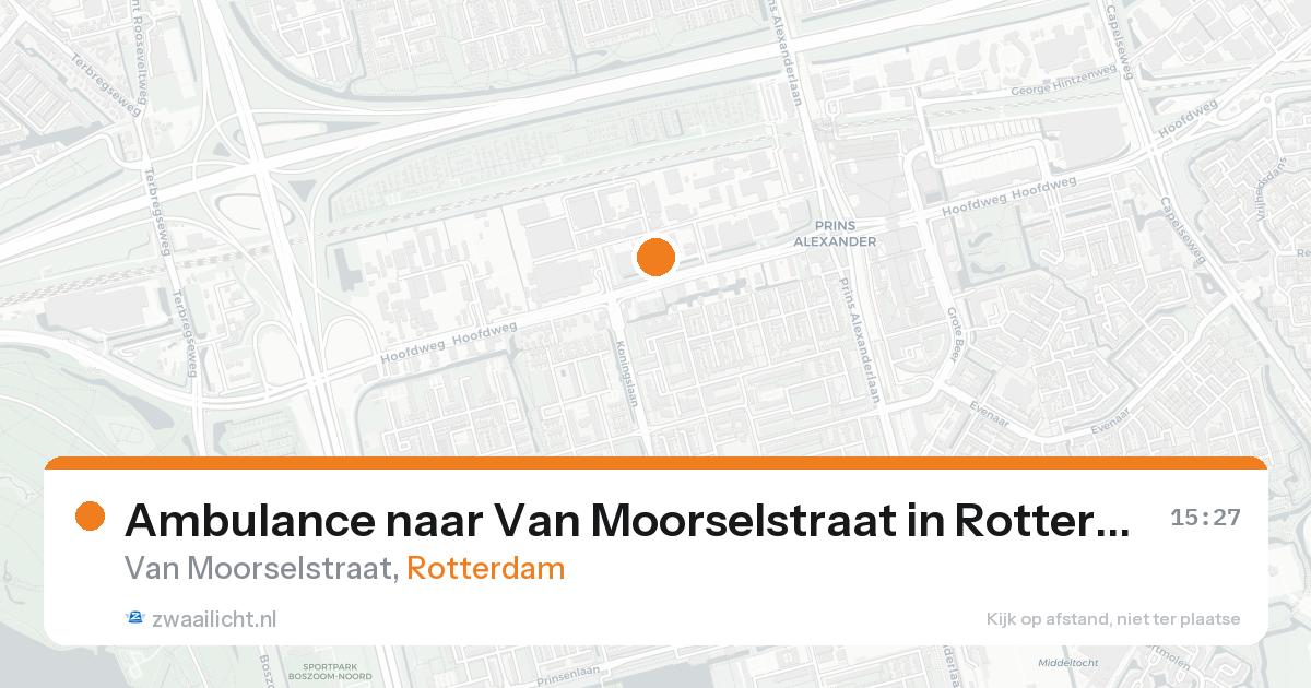 Ambulance naar Van Moorselstraat in Rotterdam — 17 aug 2026