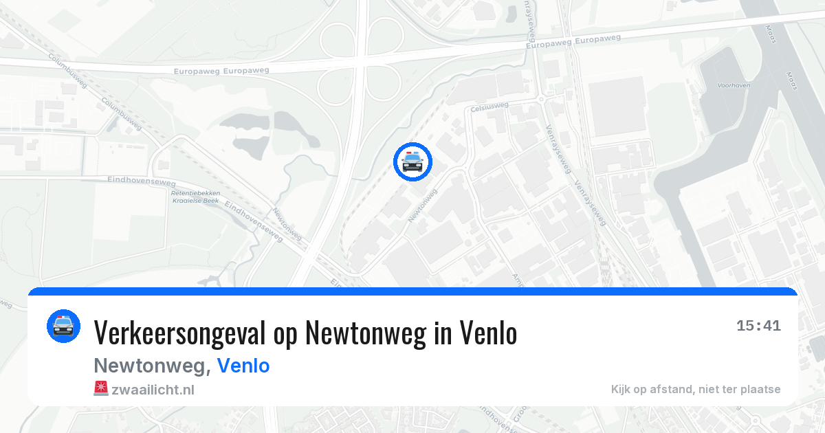 Verkeersongeval op Newtonweg in Venlo — 14 apr 2026