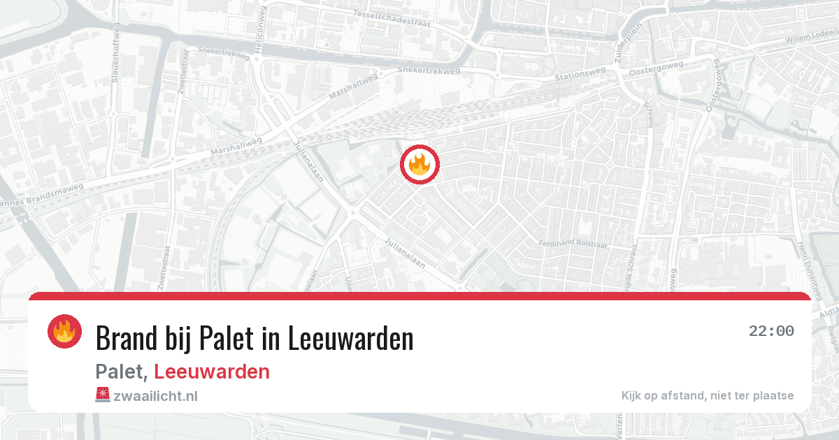 Brand bij Palet in Leeuwarden — 18 jun 2026