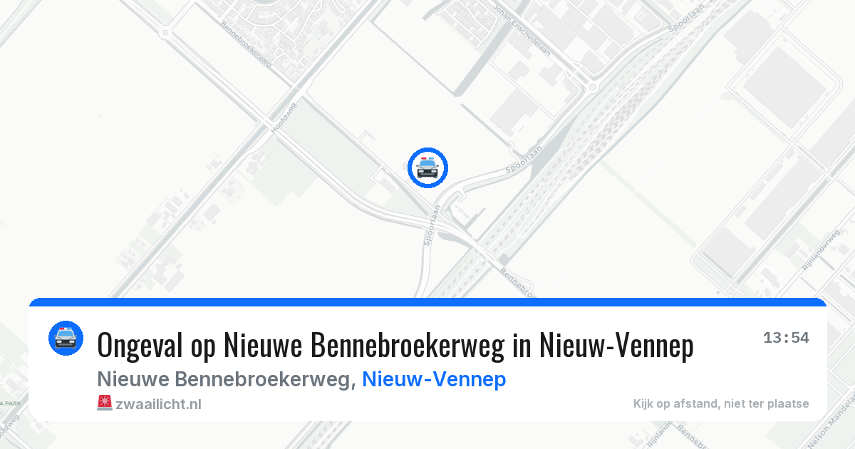 Ongeval op Nieuwe Bennebroekerweg in Nieuw-Vennep — 20 apr 2026