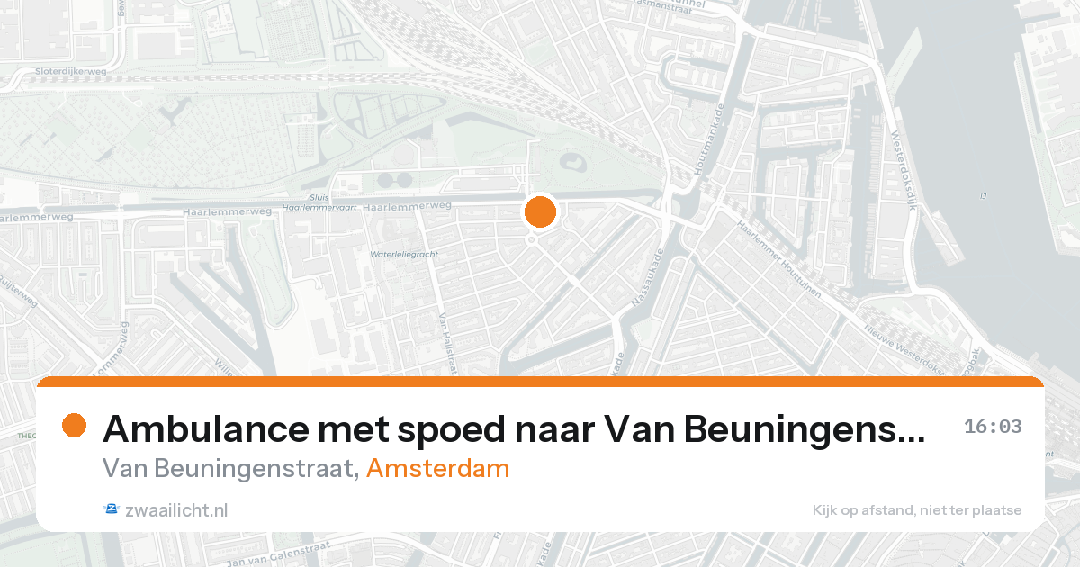 Ambulance met spoed naar Van Beuningenstraat in Amsterdam — 21 aug 2026