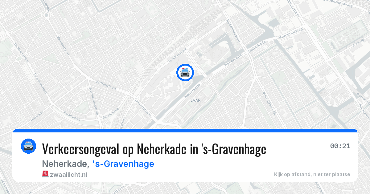Verkeersongeval op Neherkade in 's-Gravenhage — 9 mei 2026