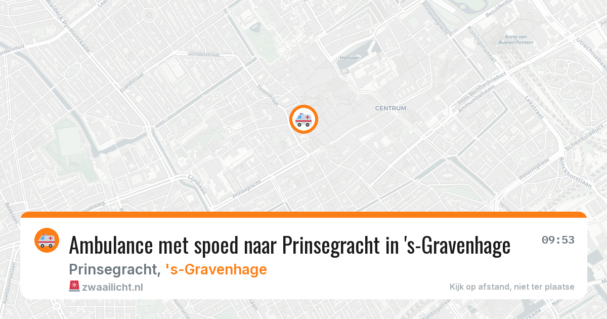 Ambulance met spoed naar Prinsegracht in 's-Gravenhage — 13 apr 2026