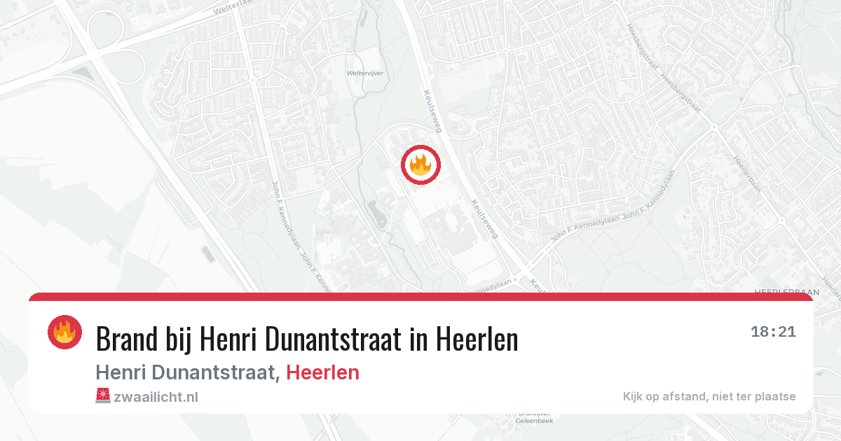 Brand bij Henri Dunantstraat in Heerlen — 8 mei 2026