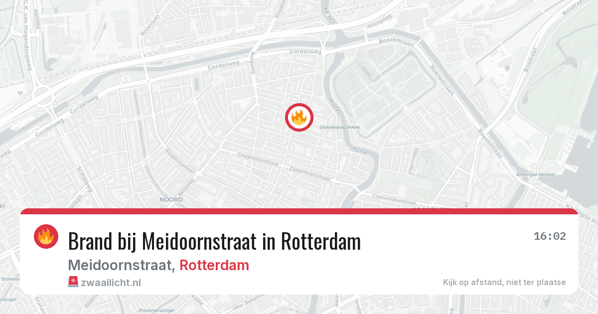 Brand bij Meidoornstraat in Rotterdam — 7 mrt 2026