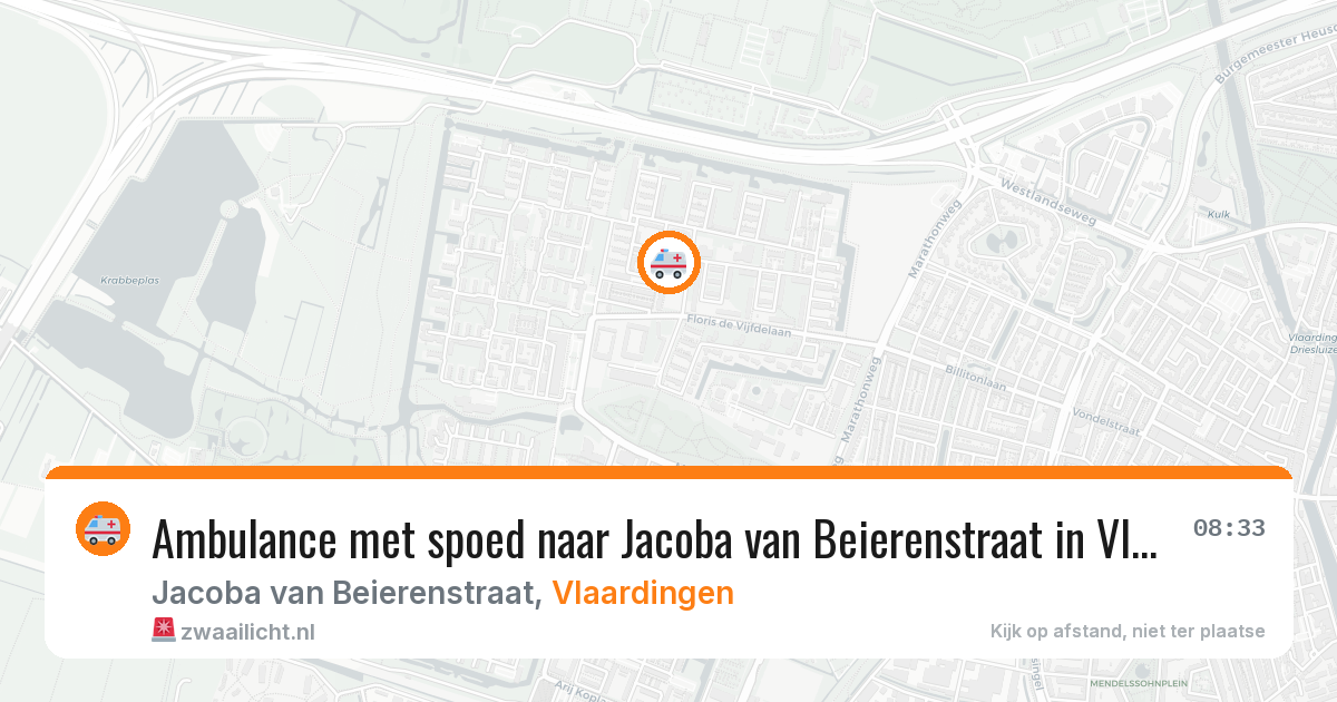 Ambulance met spoed naar Jacoba van Beierenstraat in Vlaardingen — 2 jul 2026