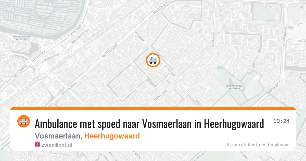 Ambulance met spoed naar Vosmaerlaan in Heerhugowaard — 17 jun 2026