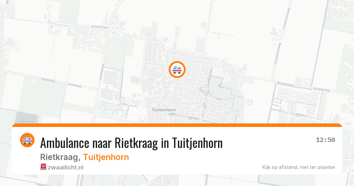 Ambulance naar Rietkraag in Tuitjenhorn — 6 jul 2026