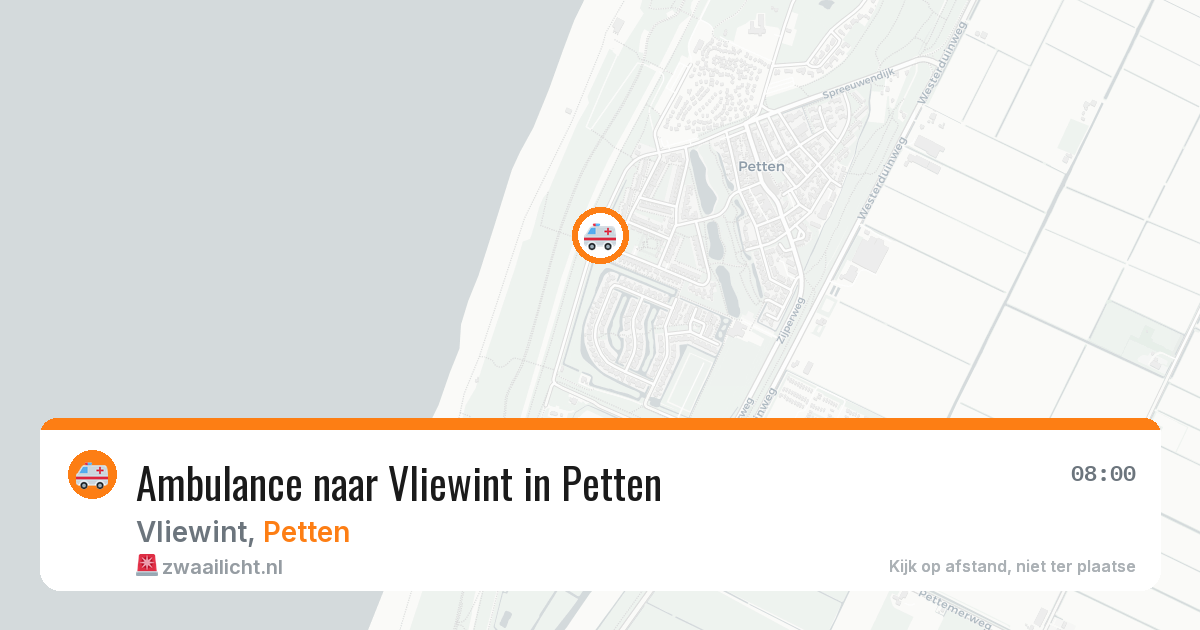 Ambulance naar Vliewint in Petten — 27 jun 2026