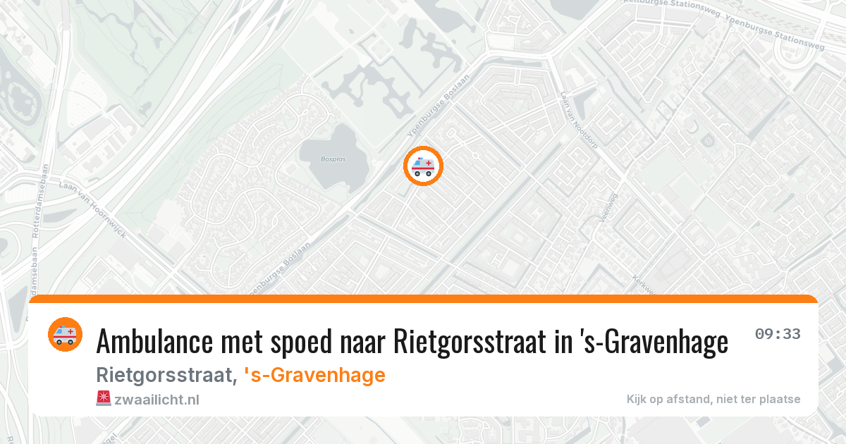 Ambulance met spoed naar Rietgorsstraat in 's-Gravenhage — 11 apr 2026