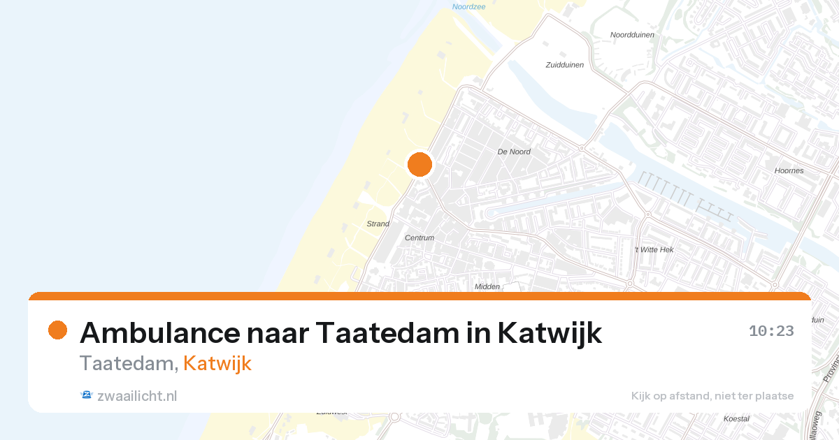 Ambulance naar Taatedam in Katwijk — 20 jun 2026