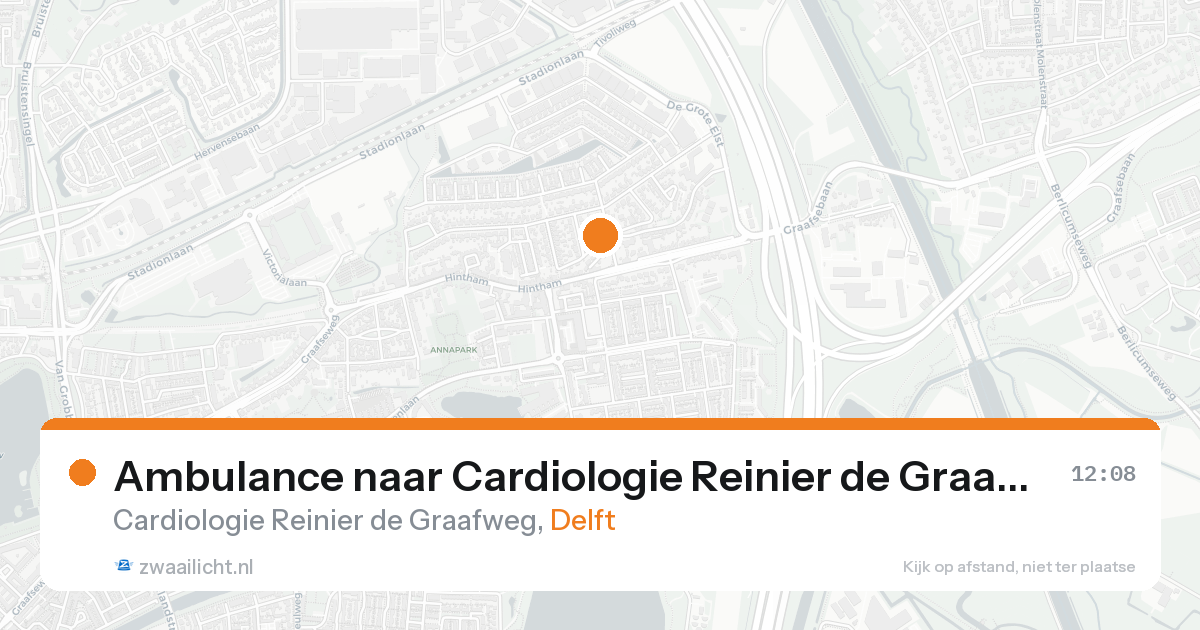 Ambulance naar Cardiologie Reinier de Graafweg in Delft — 31 jan 2026